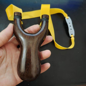 正品黑檀实木弹弓高精度大威力飞虎叉户外扁皮原木料木头弹工口袋