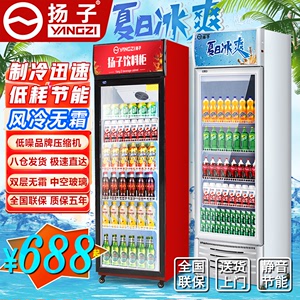 扬子饮料展示柜冷藏单门啤酒玻璃保鲜柜立式冰柜冷饮商用冰箱