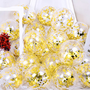 12寸亮片气球生日布置婚礼装饰气球批发透明亮片开业装布置气球