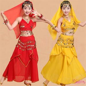 印度舞演出服儿童女童肚皮舞表演服装六一儿童节舞蹈衣服舞台套装