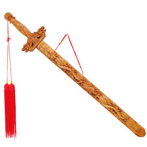 普生缘龙腾盛世桃木剑挂件1米道士剑1米精雕(麒麟如意)