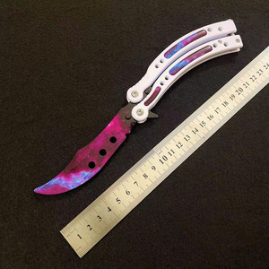 csgo蝴蝶刀玩具蝴蝶折叠刀蝴蝶甩手刀训练习刀蝴蝶梳子未开刃户外