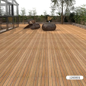 庭院木纹瓷砖600x1200露台花园防冻防滑地板砖别墅院子仿实木地砖