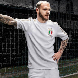 球迷版刺绣队徽白短袖125周年球衣意大利国家队2023足球服可定制