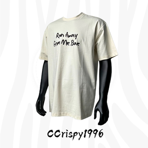 CCrispy1996夏季歌词标语字母宽松短袖t恤设计感小众美式情侣上衣