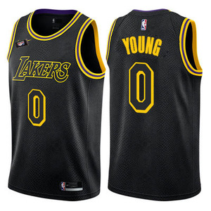 美版正品 湖人队0号尼克杨球衣 库兹马城市篮球服男女背心威少sw