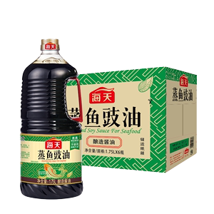 海天蒸鱼豉油1.75L*6桶黄豆酿造家用商用清蒸海鲜增味提鲜调料