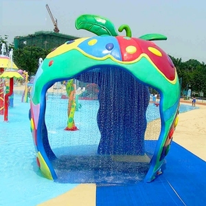 水上乐园儿童戏水小品游泳池淋水喷水玩具玻璃钢水寨水屋设备定做