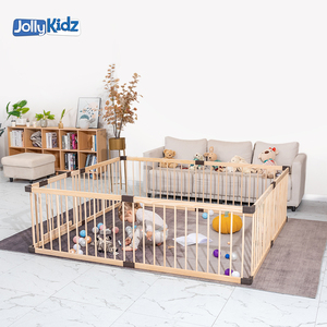 JollyKidz加高款儿童游戏围栏宝宝爬行护栏婴儿安全学步实木栅栏