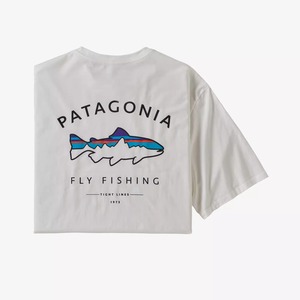 Patagonia巴塔哥尼亚男女装夏季飞鱼印花户外休闲纯棉圆领短袖T恤