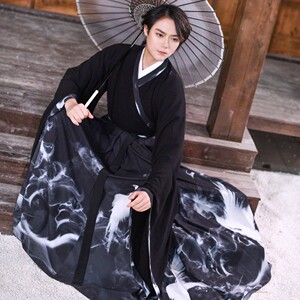 汉服男古风【立春】魏晋风广袖交领齐腰襦裙男士仙气侠客书生古装