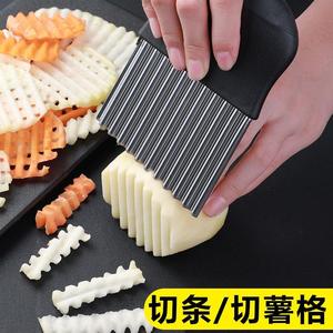 日本MUJIE进口波纹刀切菜狼牙土豆刀具波浪刀不锈钢切片洋芋花刀