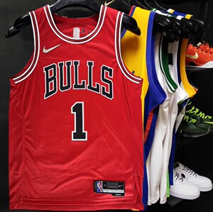 公牛队罗斯1号球衣新赛季75周年城市版au球员版篮球服男背心套装