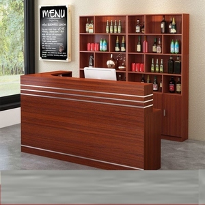 餐饮餐馆餐厅烧烤火锅酒水一体复古展示柜吧台饭店收银台酒柜组合