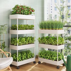 菜盆蔬菜自然室内立体pvc无土栽培阳台植物家庭种植种菜架4层花架