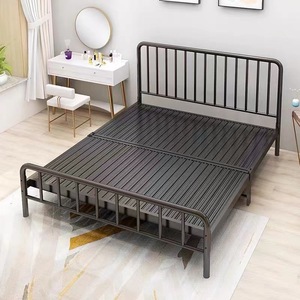 自然艺和铁艺床双人床现代简约单人1.5米铁架床1.8不锈钢架宿舍床