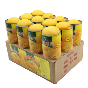 新鲜糖水黄桃罐头12罐装X425g正品整箱砀山水果罐头批发