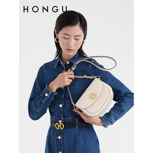 HONGU红谷2024新款女包通勤高级感小众设计时尚百搭单肩斜挎包包