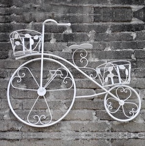 欧式橱窗花架自行车花架绿萝创意铁艺自行车花架创意花盆铁艺花架