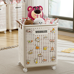 儿童玩具收纳筐家用大容量宝宝玩偶公仔毛绒娃娃储物箱脏衣篓篮子
