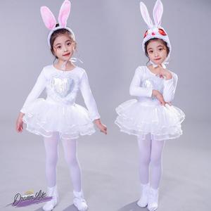 兔子儿童动物演出服小白兔表演服装话剧舞台幼儿园卡通大灰狼衣服