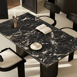 仿大理石纹桌布轻奢高级感桌垫岩板pvc防水防油餐桌布桌面保护垫