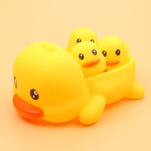 洗澡玩具男女孩宝宝戏水小黄鸭儿童捏捏叫程序员小鸭子婴儿鸭子