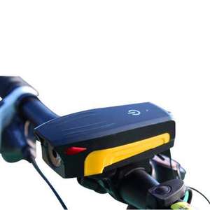 山地自行车灯车前灯触控喇叭灯USB充电带电喇叭铃铛骑行装备配件