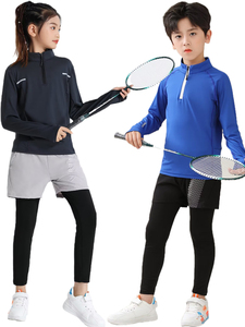 正品安踏联名儿童羽毛球服秋冬套装男童乒乓球网球服长袖速干衣女