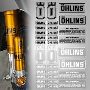 适用于反光欧林斯Ohlins减震摩托车赞助商避震器贴纸个性排气管贴