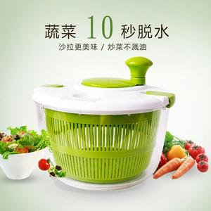 蔬菜沙拉甩干桶商用脱水器沙律色拉桶手动蔬菜甩干机脱干桶手摇器