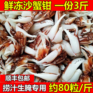 沙蟹钳新鲜蟹腿捞汁小海鲜蟹脚醉蟹大号3斤生腌蟹钳生鲜原料商用