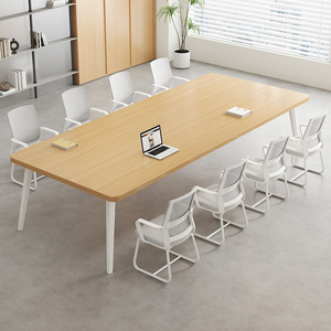 会议桌长条桌简约现代工作台会议室洽谈桌长方形简易办公桌椅组合