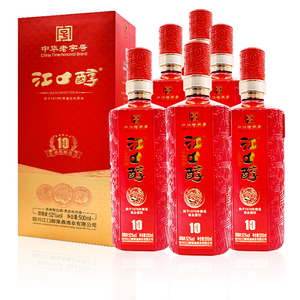 江口醇酒52度纯粮食白酒整箱500ml*6瓶四川送礼宴会婚庆口粮酒水