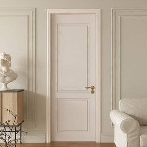 定制法式实木烤漆门复古风卧室门房间门白色欧式扣线室内门套装门