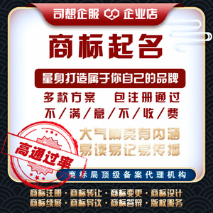 商标起名注册公司企业电商品牌店铺标志产品取名字设计logo包通过