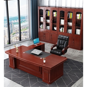 老板办公桌椅组合中式大班台简约现代总裁经理桌一整套办公室家具