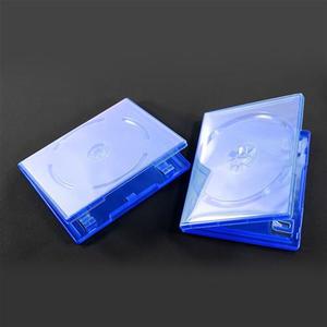 PS4PS5游戏光盘盒透明蓝DVD光盘存放盒PS4PS5塑料盘片收纳盒