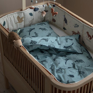 丹麦 Sebra 床围趣味图案亲肤棉品婴儿床围栏软包配件360*26cm