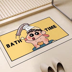 蜡笔小新卡通硅藻泥软地垫浴室卫生间厕所吸水垫门口速干脚垫耐脏