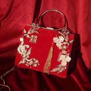 红包结婚专用手提包DIY手工中国风秀禾结婚包古风斜挎旗袍口金包