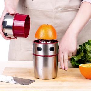 简易榨汁机手动新款不锈钢小型柠檬橙子压榨器挤压炸榨汁杯榨石榴