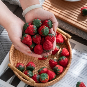 仿真水果假草莓模型美食拍照道具玩具样板间面包店面橱窗装饰摆件