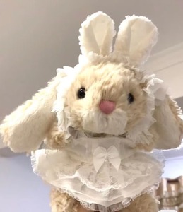 jellycat兔兔衣服可爱吊带裙子兔耳发带配饰小翅膀装饰蕾丝公主裙
