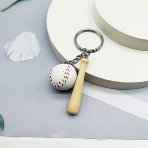 迷你创意仿真乒乓球拍网球棒球高尔夫球羽毛球钥匙圈挂件体育礼品