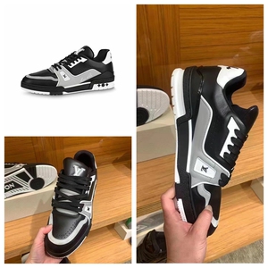 专柜正品lv/路易威登男鞋2022新款trainer黑水泥运动休闲篮球板鞋