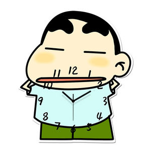蜡笔小新时钟钟挂钟装饰表厅奇怪的钟表客卧室装表饰卡通时钟