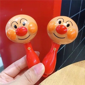 厂家出口沙锤面包超人婴儿玩具手摇沙鼓摇铃乐器早教玩具