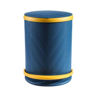 兰诗(LAUTEE)XFL3205脚踏式垃圾桶带盖卫生桶沥水垃圾篓-蓝色