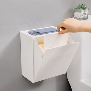 德国进口卫生间厕纸盒免打孔厕所手纸盒子浴室防水草纸壁挂置物架
